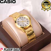 Casio Women's Gold Silver Stainless Steel Quartz Watch