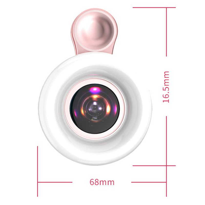 LED Phone Lens Selfie Ring Light Mobile Phone Fill Light HD Macro Dimmable Lamp Beauty Ringlight 8