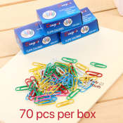 70 pcs colored paper clip storage needle box