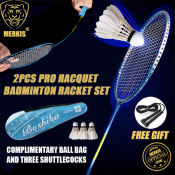 Pro Beginners Badminton Racket Set with Free Shuttlecock and Bag