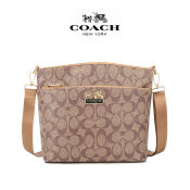 Coach Womens Shoulder Sling Bag - High Quality, Dual-Zipper Design
