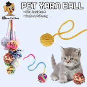 Yarn Ball Cat Toy with Bell and Tail, MeowKitty