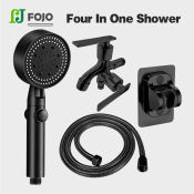 Turbocharged Shower Head Set with One-key Water Stop