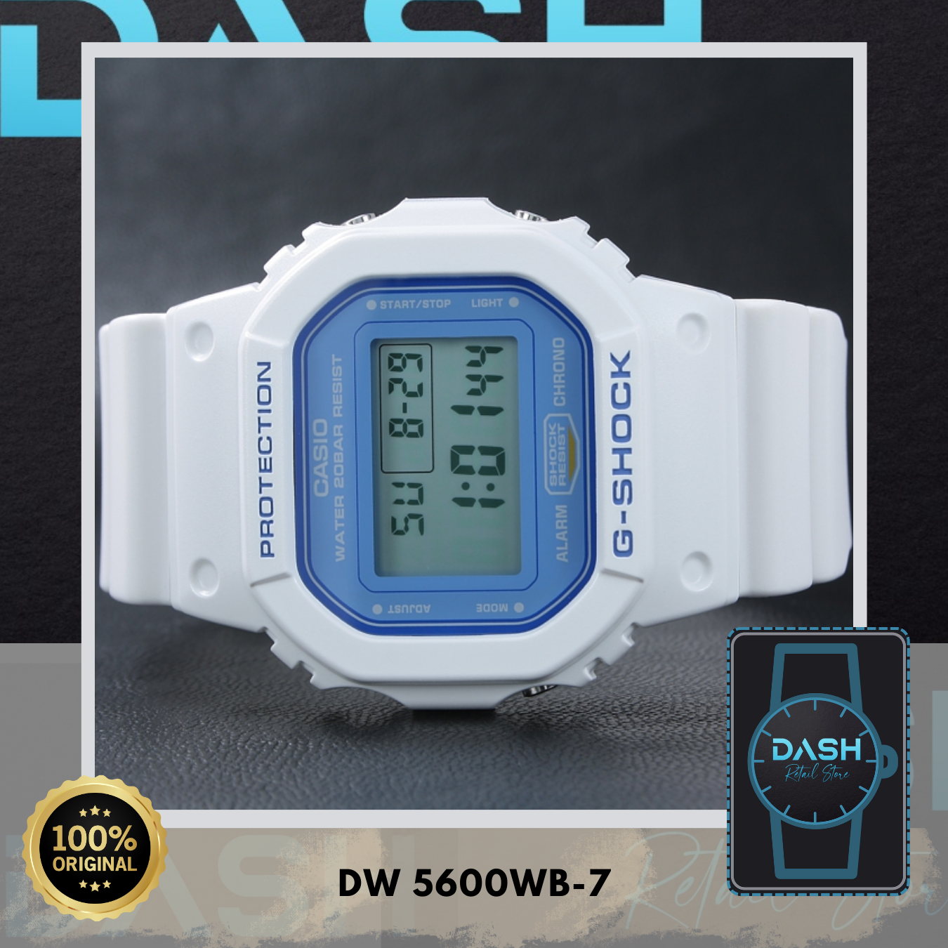 100% ORIGINAL G-Shock DW-5600WB-7 / DW5600WB-7 - DW-5600WB-7DR 