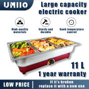 Umiio Electric Chaffing Dish - Stainless Steel Food Warmer
