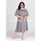 Amelia Plus Size Neoprene Midi Formal Gown (Brand: )