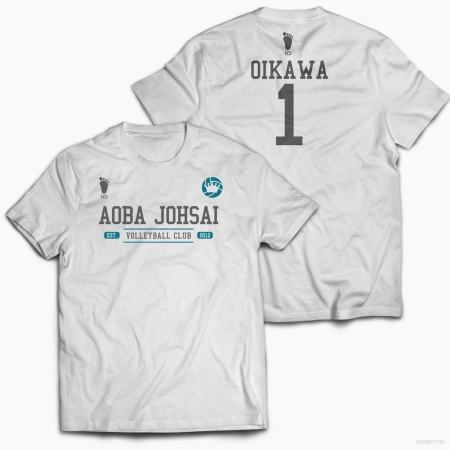 HOT# Haikyuu Aoba Johsai T shirt Oikawa Iwaizumi Volleyball Team Short Sleeve Top Cotton Casual Jersey Tee High Quality