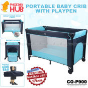 Phub Baby Crib Nursery Playpen - Portable and Foldable