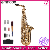 Gold Lacquered Eb Alto Saxophone with Accessories and Carry Case