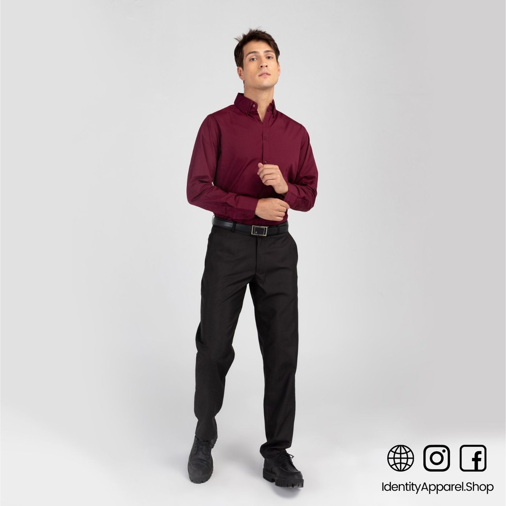 Top 160+ black pants maroon shirt latest