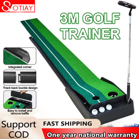 3M Portable Golf Putter Trainer - Indoor Practice Mat