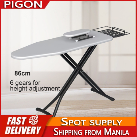 Folding Ironing Board with Safety Iron Rest - Easy Height Adjustment