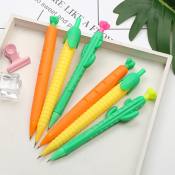 Carrot Cactus Corn Automatic Pencil by Cartoon Soft Rubber