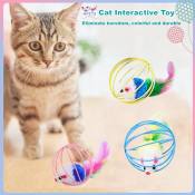 Funny Cat Toy: Fake Mouse Ball in Cage