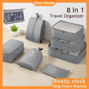 Travel Organizer Set for Luggage - 8pcs Packing Cubes