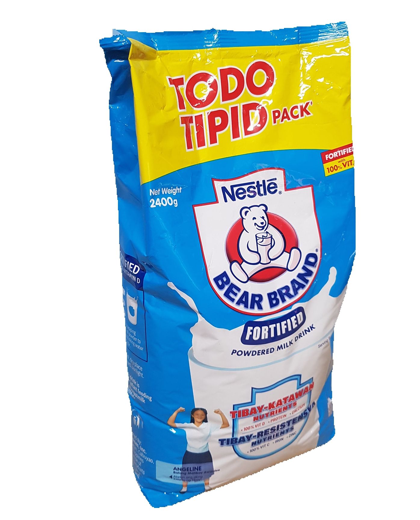 Bear Brand Fortified 2400G Powdered Milk Drink - Pack Of 4