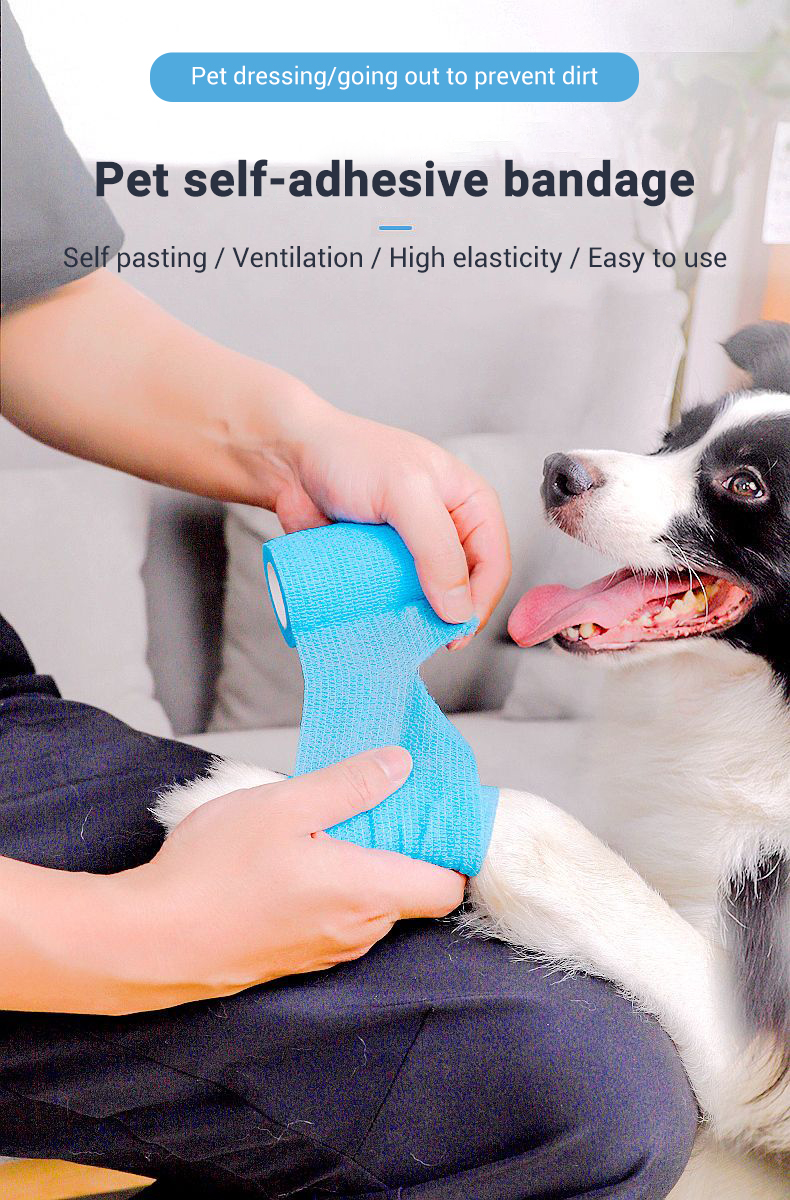 Self adhesive clearance bandage for dogs