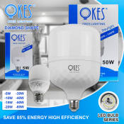 OKES 7000K Energy Saving LED Light Bulb, E27 Base