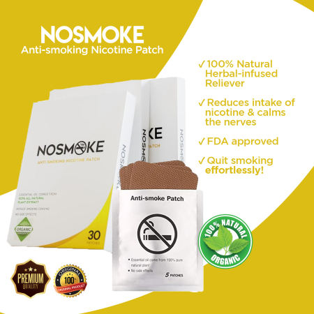 NOSMOKE 14mg Quit Smoking Patch - Organic and Natural