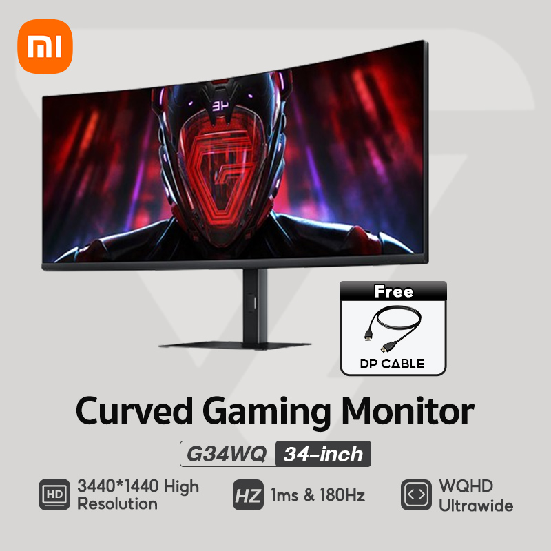 XIAOMI 34" Curved Gaming Monitor - Ultra-wide, 144Hz Refresh Rate