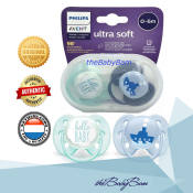 Philips Avent Blue Boat Pacifier for Newborns with Sterilizing Case