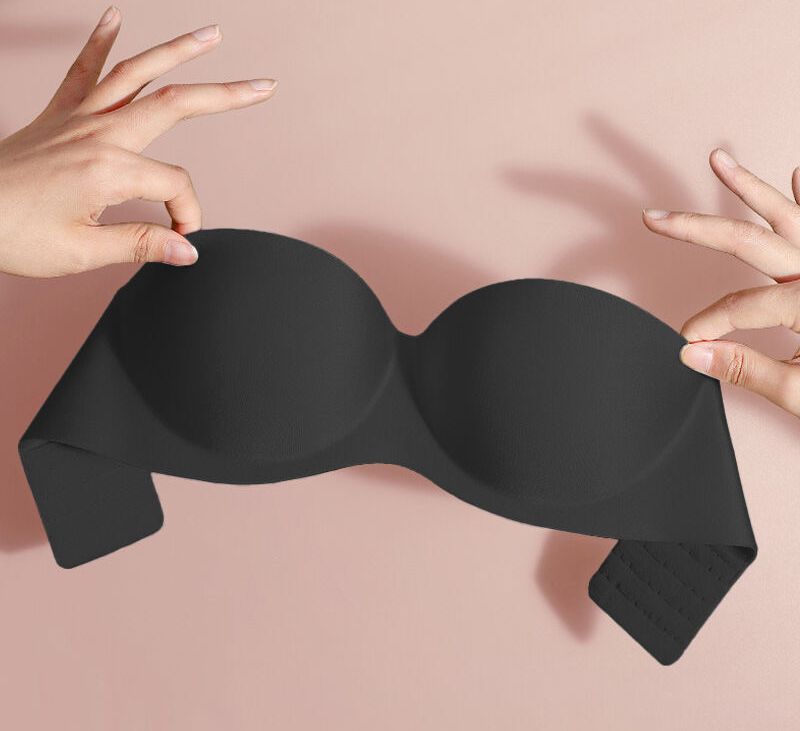 Motovita Women Sexy Strapless Bra Wireless Female Tube Top Solid Push Up Thin Bras Underwear Convertible Straps Ladies Lingerie Bras - Image 2