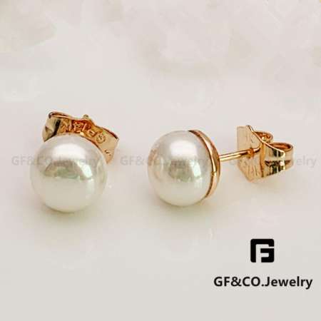 GF&Co. High-Quality Pearl Stainless Steel Stud Earring 3-P-E