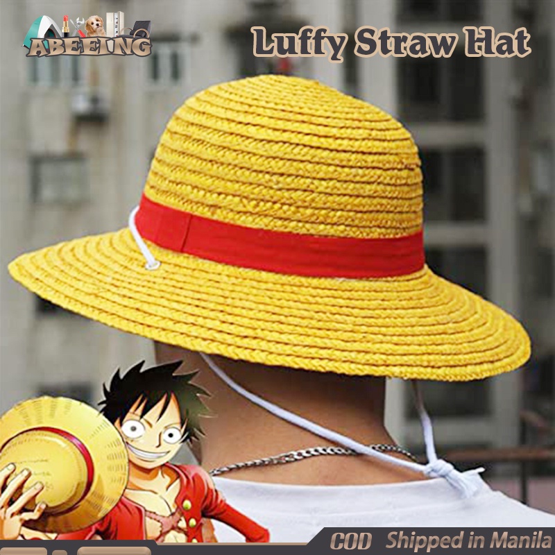 Hot sale One Piece Adult Luffy Straw Hat Japanese Anime Cosplay Straw Hat  Yellow | Lazada PH