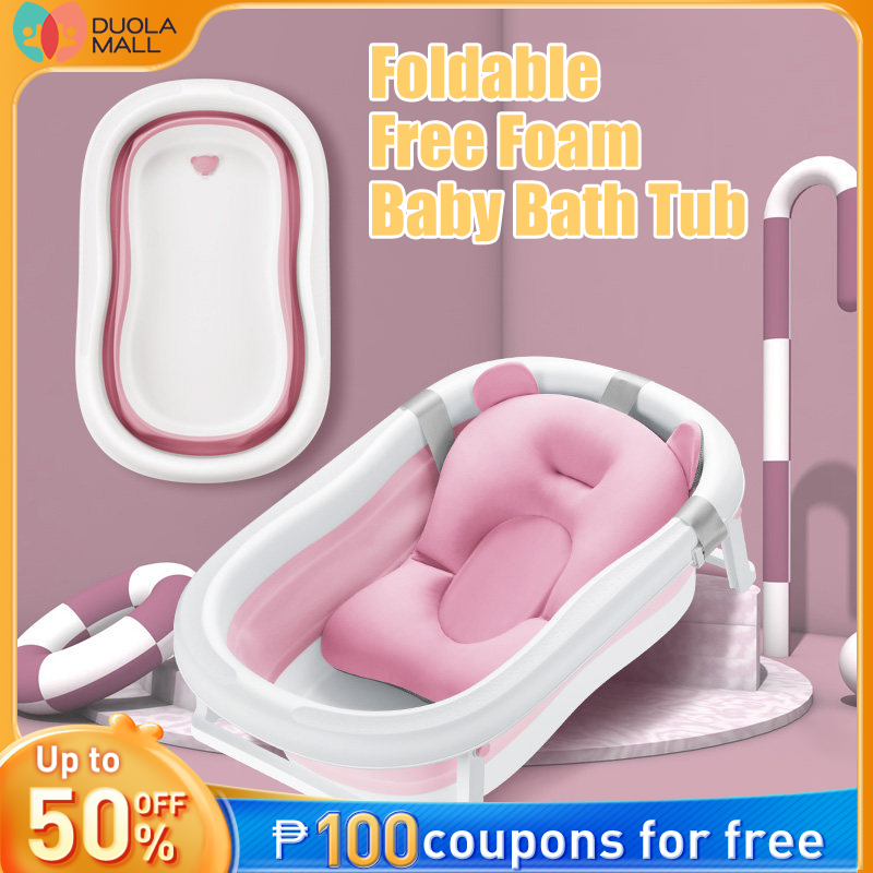 Foldable Baby Bath Tub - Non-slip Comfortable Mat (Brand: Unknown)