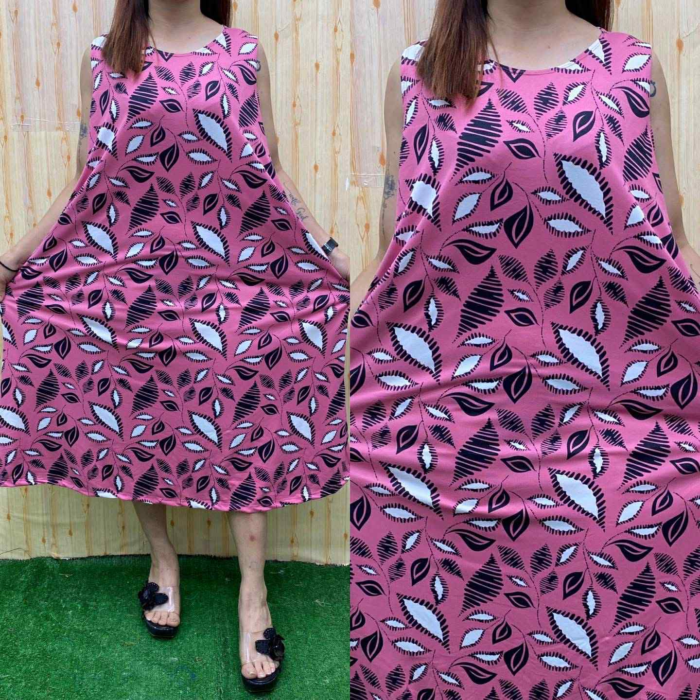 PLUS SIZE MAXI SANDO DASTER DRESS UP TO 4XL