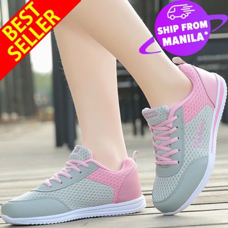 QINGSHUI Women's Height Increasing Breathable Running Shoes