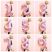 32" Gradient Number Balloons 0-9 - Kids Party Decorations