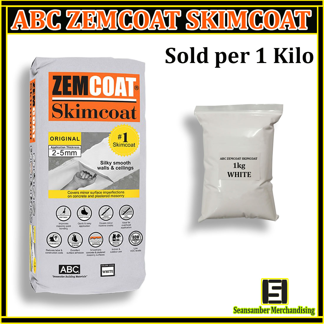 skim coat per m2