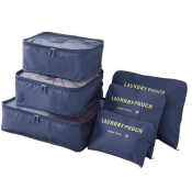 Travel Packing Cube Storage Bags - Set of 6 Pieces
