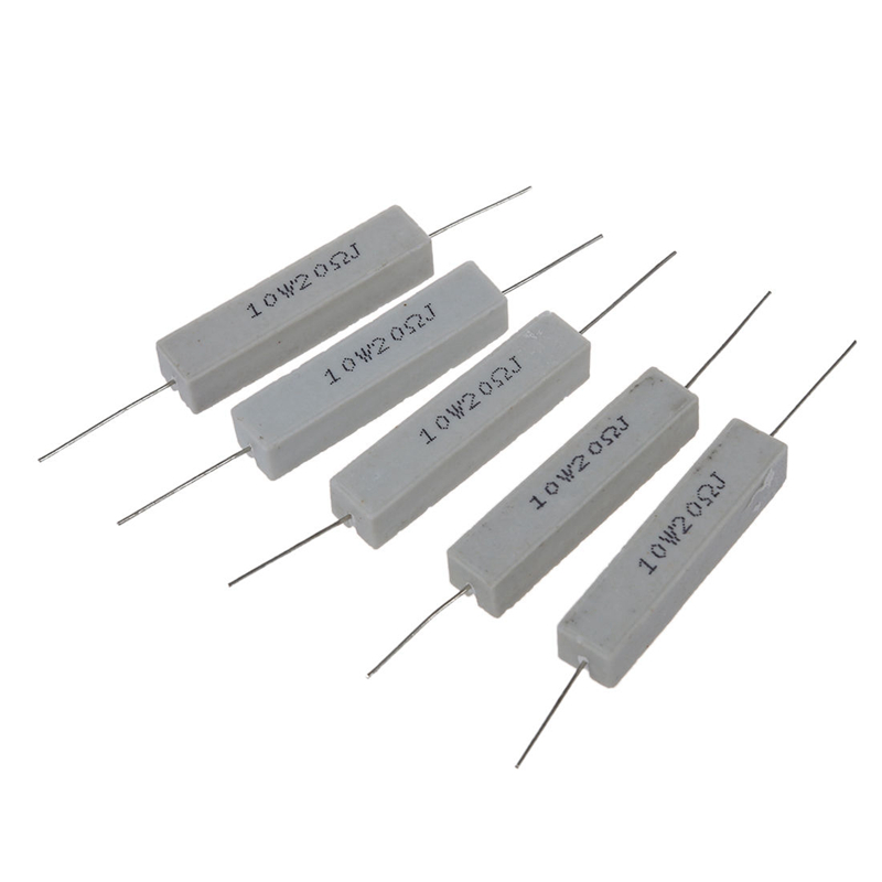 thumbnail image 2 of 5pcs Ceramic Cement Power Resistor – 10W, 0.1 Ohm, ±5% Tolerance – Unbranded/Generic 2 of 6
