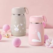 Jcam 330ml Rabbit Glass Water Bottle Kids Tumbler, Leak-proof