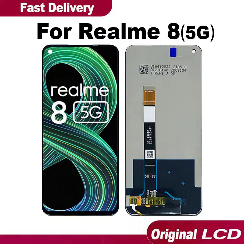 Écran LCD Complet Pour Realme 8 4G / 8 Pro - 6,4 Pouces, Tactile, Assemblage écran + Vitre, Noir - 4