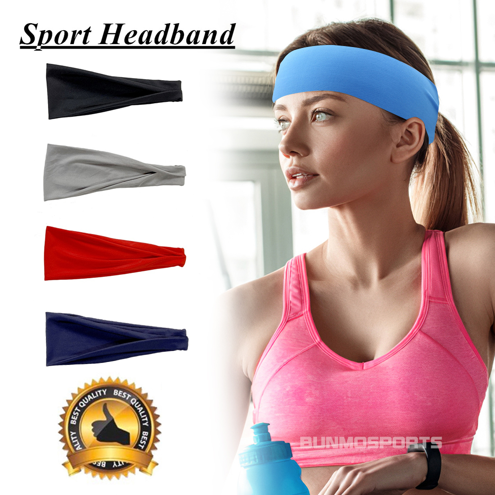 Absorbent Sport Anti-Slip Sweat Headband Elastic Hair Bands Yoga Hairband Gym Stretch Head Bands Fitness Basketball Band