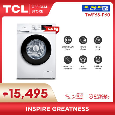 TCL 6.5KG Front Load Inverter Washing Machine - TWF65-P60