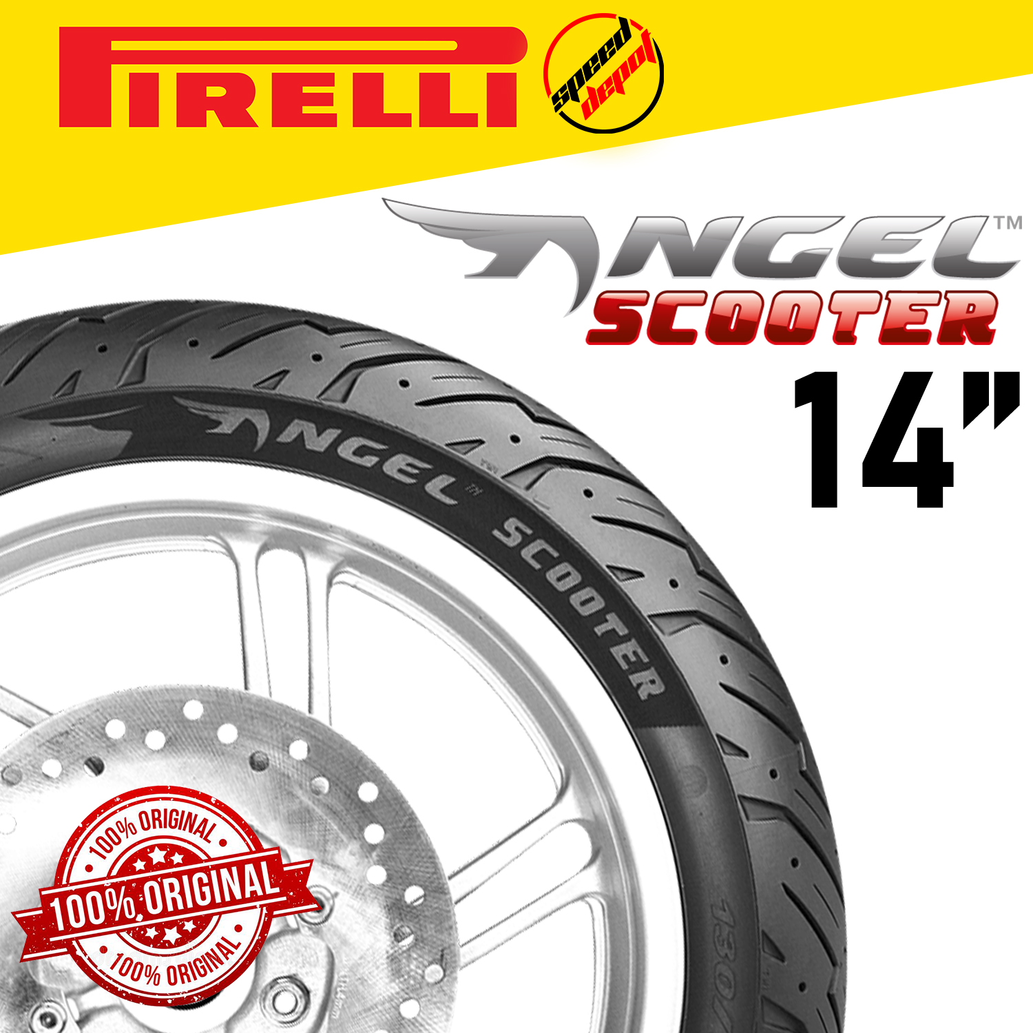 Neumático Para Scooter Mitas 120/70-14 TOURING FORCE SC 55P TL Delantero/trasero
