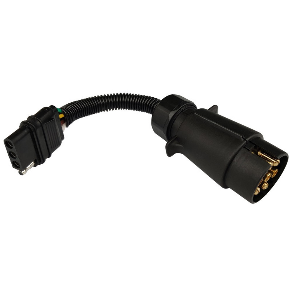 To 4Way RoundtoFlat Trailer Plug Adapter, 48 OFF