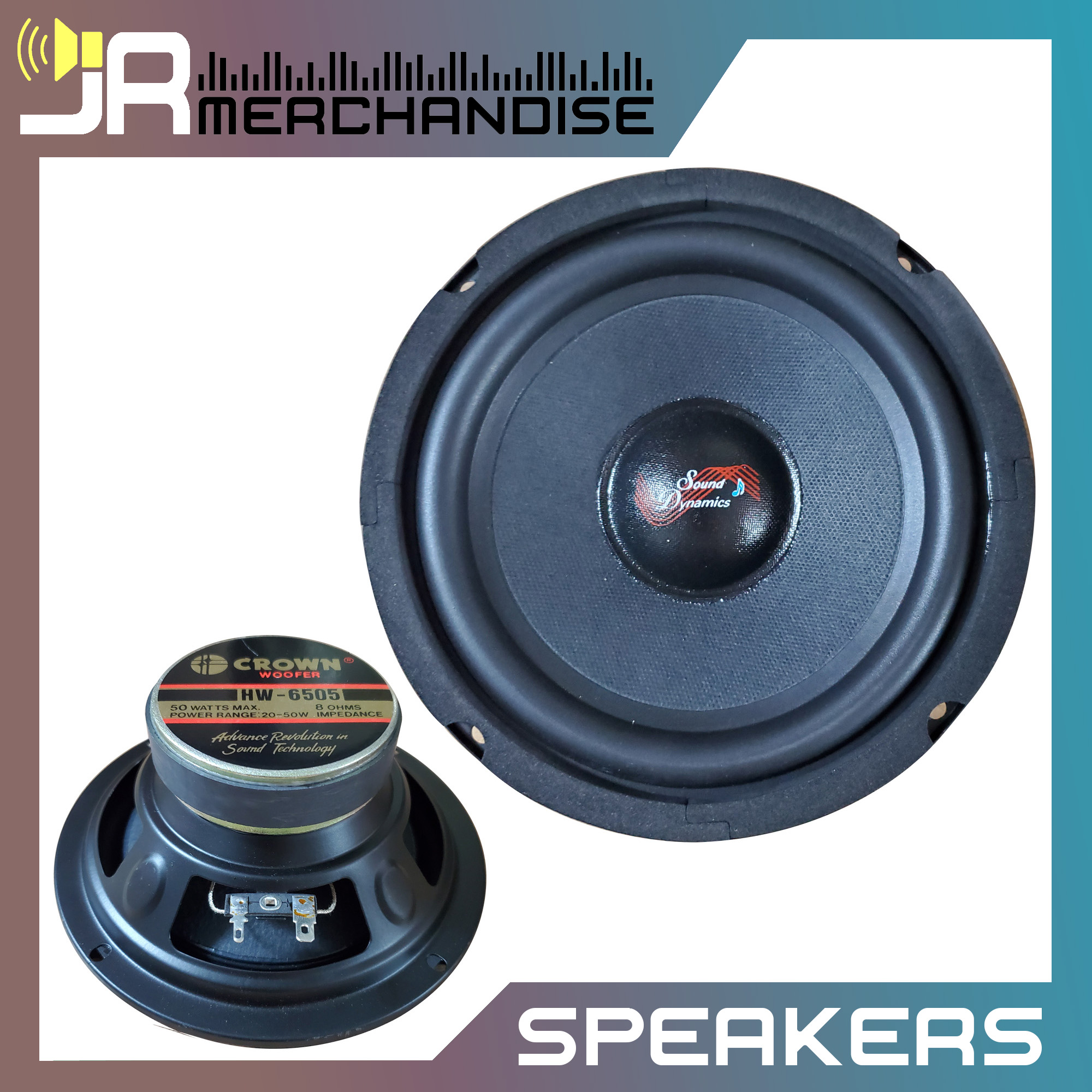 Crown HW-6505 50 watts Woofer Speaker No Screen Sold Per