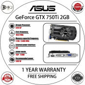 Used Asus GTX750 TI 2GB gtx 1050 2gb Used graphics card GDDR5 PCI-E 3.0 nVIDIA GTX750TI Gtx 750