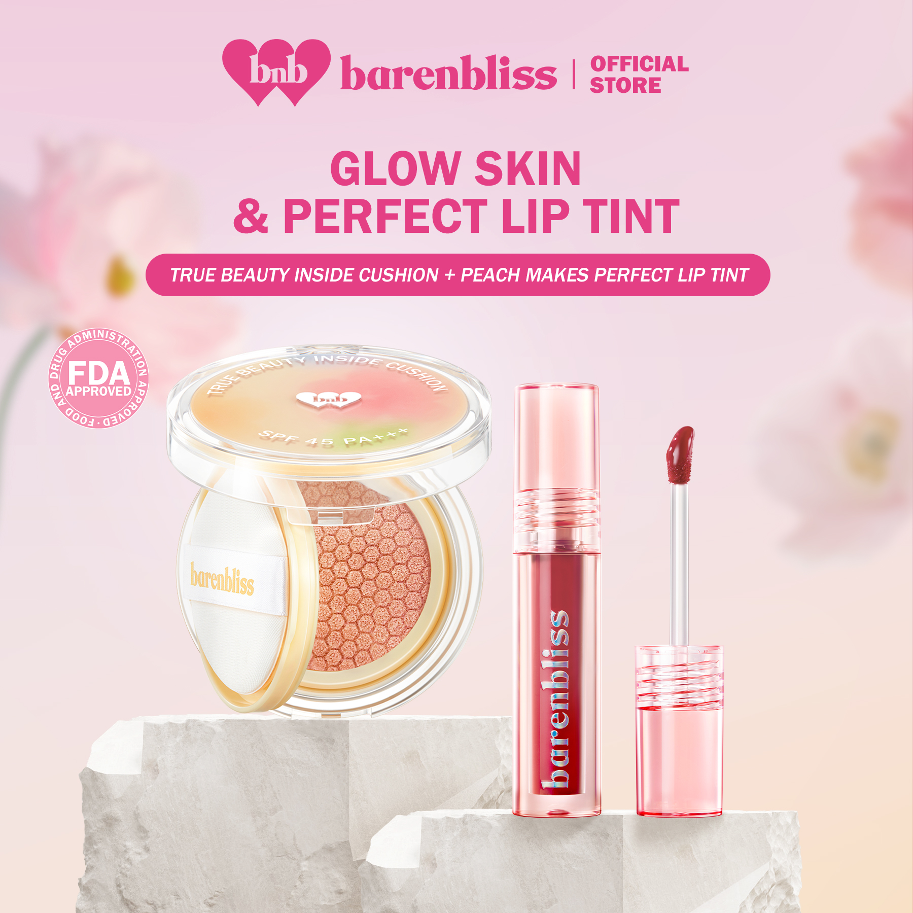 Discount on Barenbliss  shoes - SKU: barenbliss BNB Glow Skin and Perfect Lip Tint | True Beauty Inside Cushion Foundation (15g) [ SPF 45