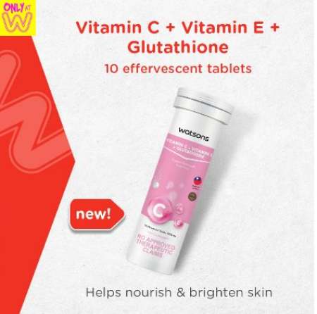 "WATSONS Vitamin C + E + Glutathione Effervescent Tablet"