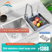 Thickened Stainless Kitchen Sink Set by 
