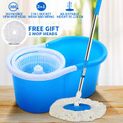 360° Spin Mop Set - Dual Heads, Durable Cleaning System