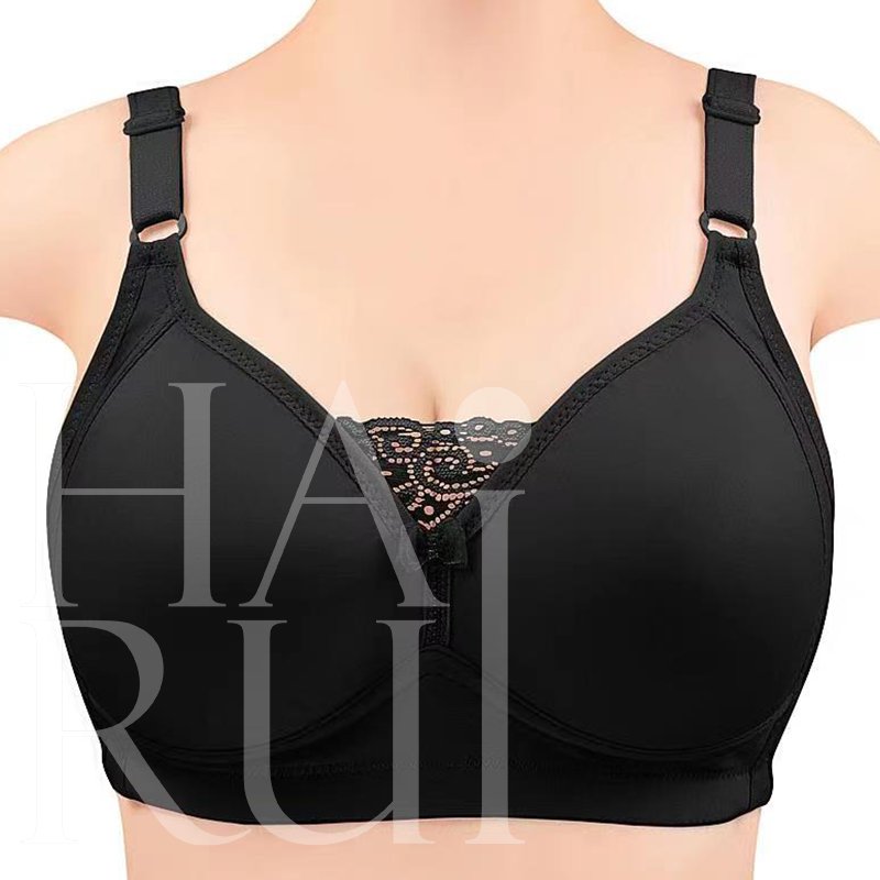 FallSweet Plus Size Vest Front Close Bra Women Latex Padded Seamless  Underwear Full Back Cover Lace Brassiere M-4XL