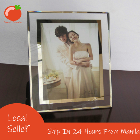 Crystal Glass Photo Frame - Desktop/Wall Display, Hangable Frame