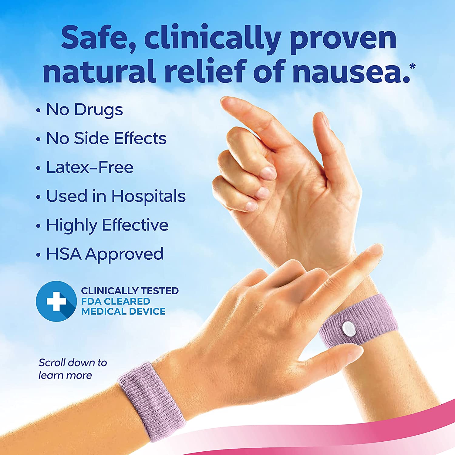 Amazon.com: LYJEE Nausea Wristbands, Motion Sickness Band for Pregnancy, Acupressure  Wristband for Nausea or Morning Sickness : Health & Household